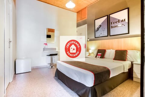 Desk, free WiFi, bed sheets