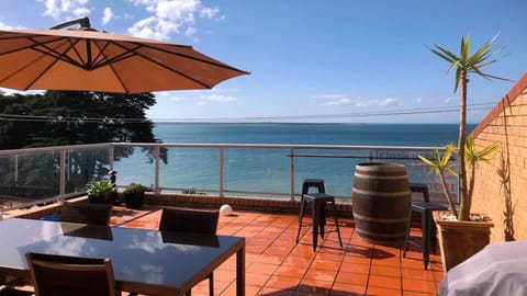 Enjoy the view from the deck overlooking the ocean and The Esplanade!!! 
