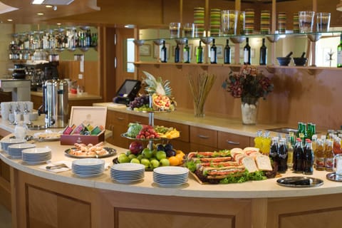Daily self-serve breakfast for a fee