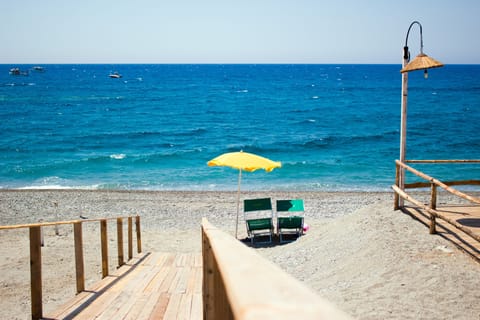Private beach nearby, beach bar