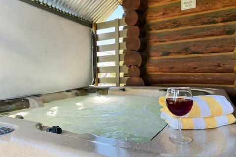 Enjoy the relaxing hot tub to unwind at night.