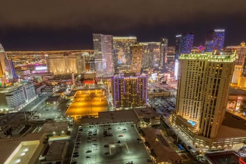 View from the balcony at night (actual view)!
