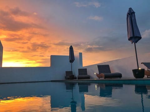 Outdoor pool, a rooftop pool