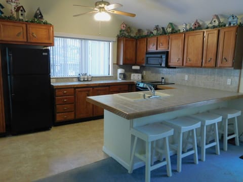 Fully Stocked Kitchen with Coffee Maker, Pots, Pans & Dishes for 8