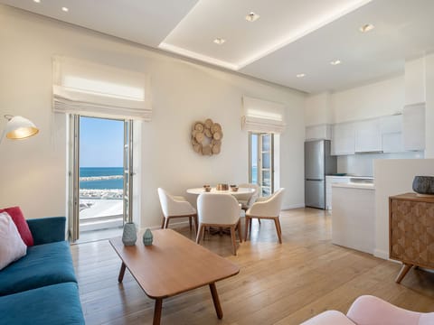 Design Apartment, 2 Bedrooms (Idomeneus) | Living area | 37-inch LED TV with satellite channels, TV