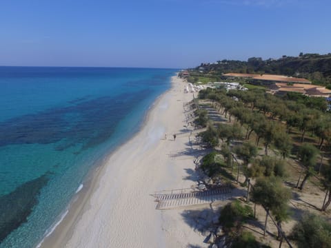 Private beach, beach volleyball