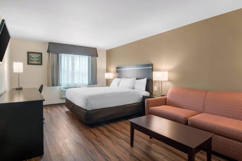 Premium bedding, desk, blackout drapes, soundproofing