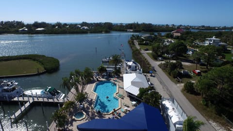 Overlooking the Intercoastal, Marina and Pool Area