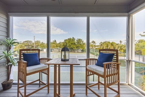 Private Patio with Tennis Court View