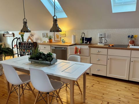 Skylights open for ventilation