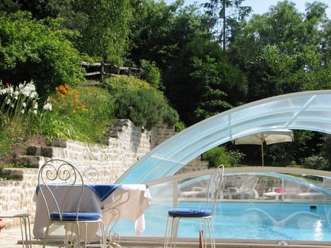 Indoor pool, outdoor pool, pool umbrellas, sun loungers