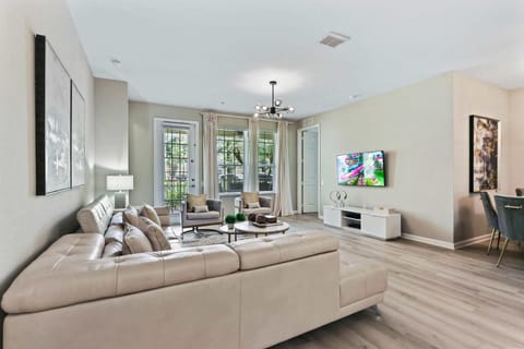 Inviting Living Space: Our living area is a warm and welcoming retreat, combining comfort with contemporary design for an unforgettable stay