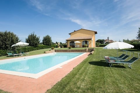 Villa back view with pool