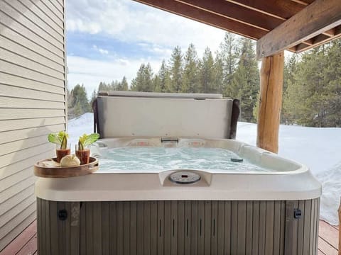 Relax after a long day in the hot tub.