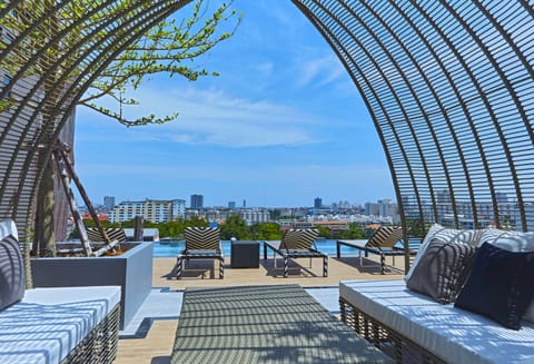 Outdoor banquet area