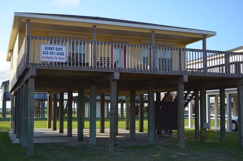 Large deck - Outdoor shower has hot and cold water for convenience.