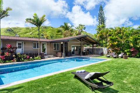 View of Studio and Cottage across the pool