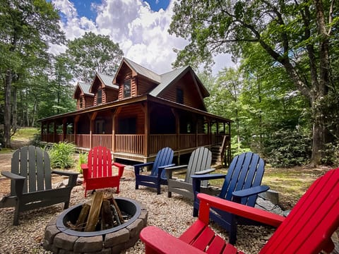 Fire Pit Area on the Right Side of Home Close to Decks