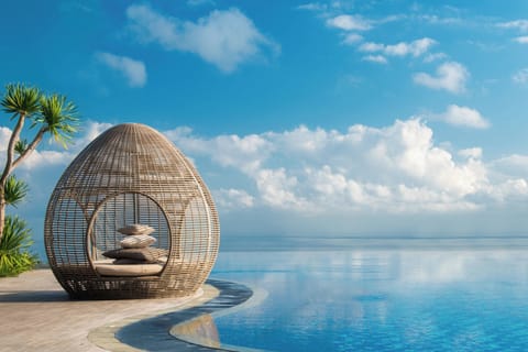 4 outdoor pools, open 6:00 AM to 9:00 PM, free cabanas, pool umbrellas