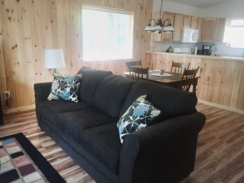 Open living and dining space