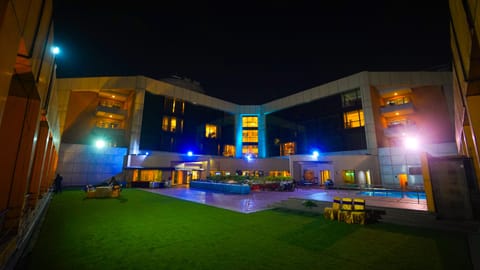 Outdoor banquet area