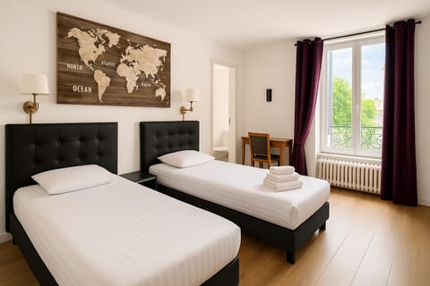 Premium bedding, individually decorated, individually furnished, desk