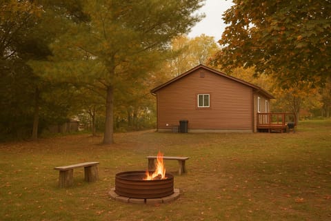 Enjoy the good sized yard and fire pit area
