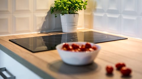 Grand Apartment | Private kitchenette | Fridge, microwave, stovetop, coffee/tea maker