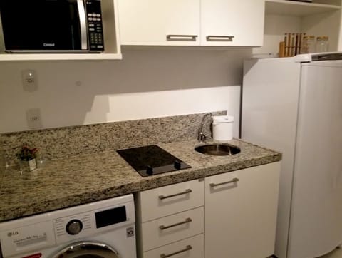 Apartment | Private kitchenette | Fridge, microwave, oven, stovetop