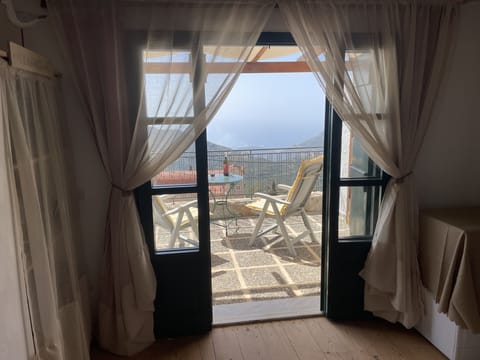 View of terrace from upstairs bedroom