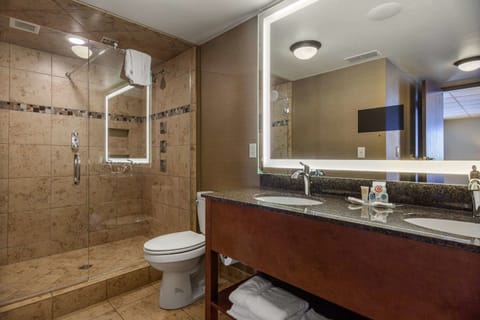 Suite, Non Smoking, Ground Floor (Upgrade) | Bathroom | Combined shower/tub, free toiletries, hair dryer, towels