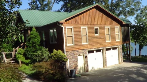 Side of house with lake view