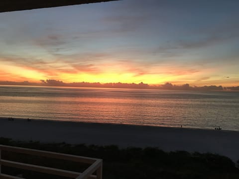 Nightly sunset shows.  The lanai looks due west over the Gulf of Mexico.
