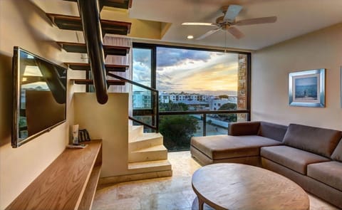 Sunset view from living room