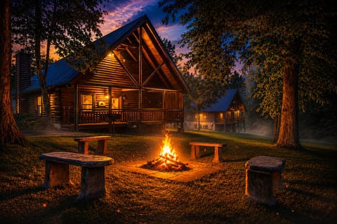 Can you picture yourself gathered around the cozy fire pit, roasting marshmallows beneath the Smoky Mountain stars?