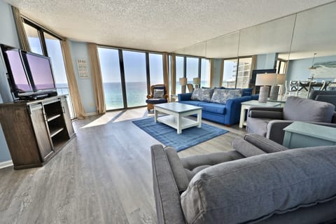 Gulf front living room.