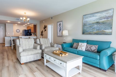 Gulf front living room.