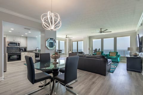 Open living and dining area with a great view