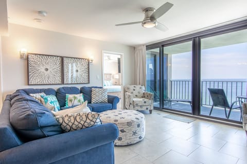 Gulf front living room.