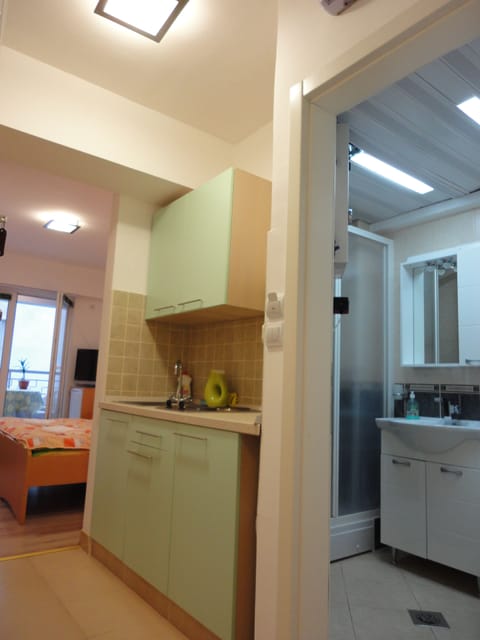 Fridge, electric kettle