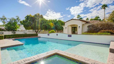 Soak up the sun in the sparkling pool and unwind in the spa