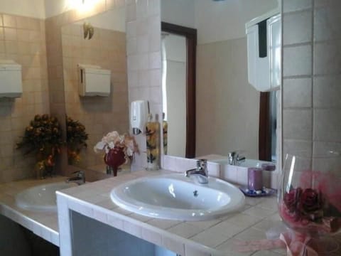 Shower, free toiletries, hair dryer, bidet