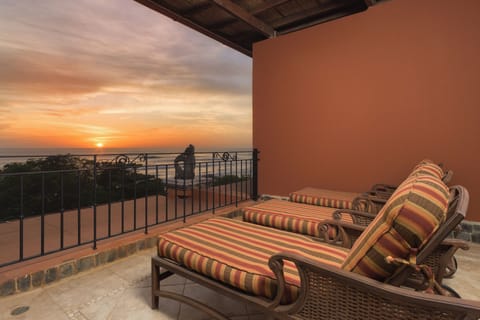 Sunset from rooftop terrace