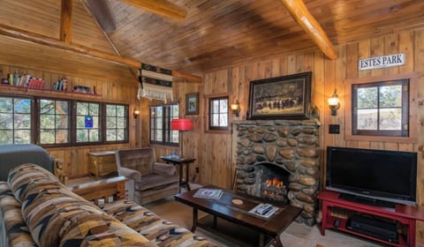  Relax by the gas fireplace in your quiet mountain retreat