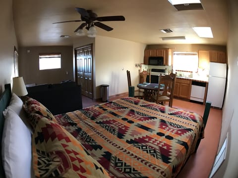 The spacious closet gives you ample storage.