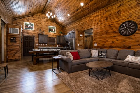 Sectional with pull out sleeper sofa.