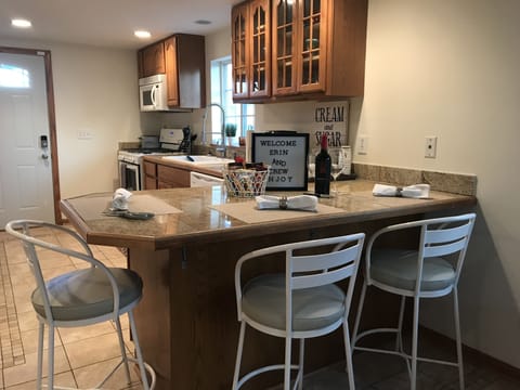 Welcome to our very nice home, with a super nice kitchen and bar.