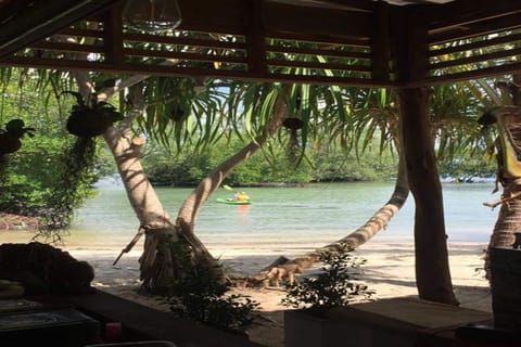 Beach nearby, beach umbrellas, rowing