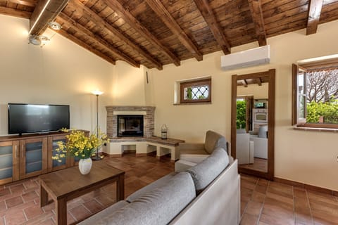 Deluxe Villa, 1 Bedroom, Hot Tub (Villa Rosa) | Living area | 55-inch Smart TV with digital channels