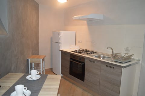 Deluxe Apartment | Private kitchen | Fridge